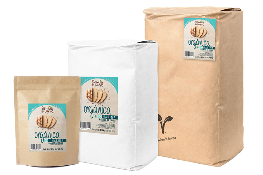 Harinas orgánicas blancas de trigo - Siembra Lo Bueno